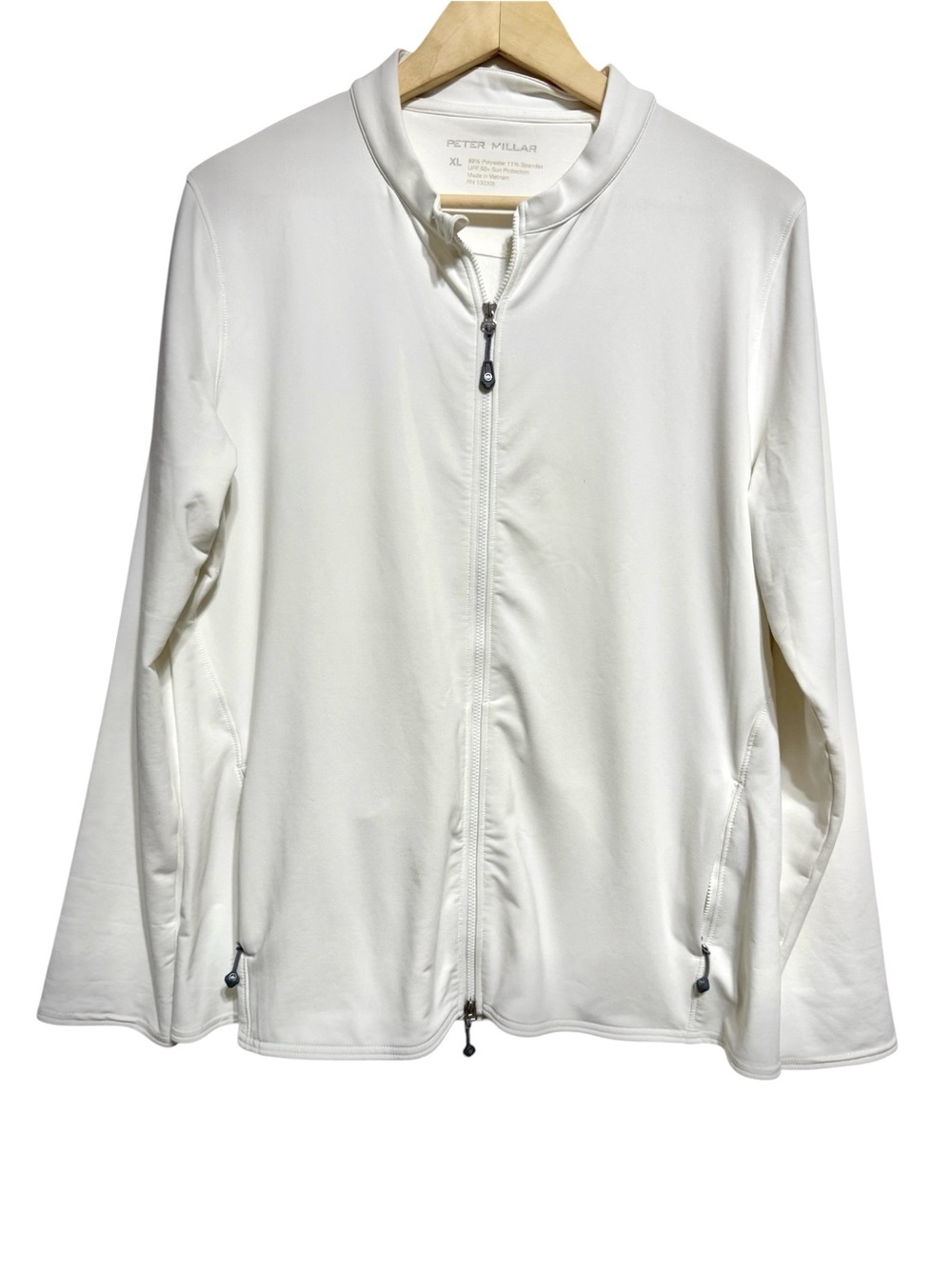 Women’s Peter Millar white Katy UPF 50 zip front  jacket sun protection